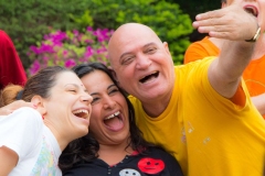 Selfie-Lach u.a. mit Liliane aus dem Libanon